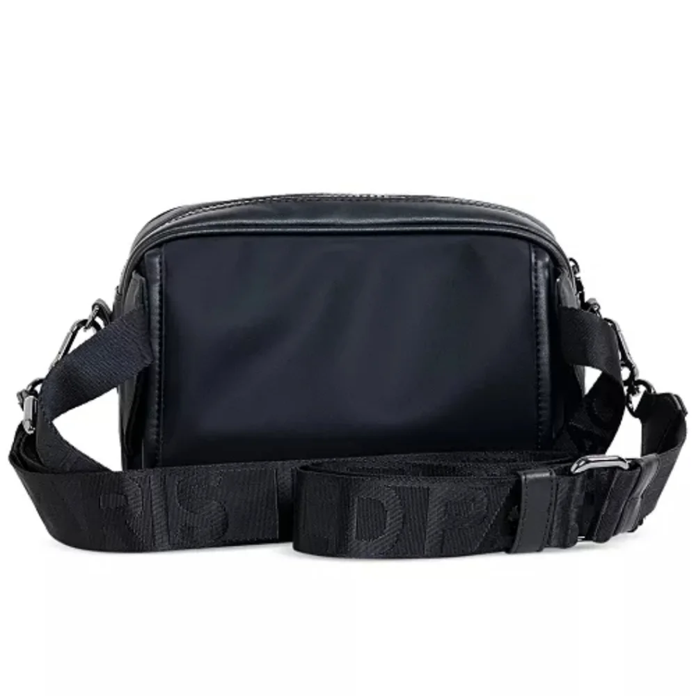 Karl Lagerfeld Paris Black/Gunmetal Voyage Crossbody Belt Bag- NWOT - Picture 3 of 5
